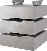 Тумба подвесная КОБОР T-3 aluminum/chicago