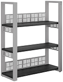 Стеллаж открытый КОБОР SО3-60/36 aluminum/wood