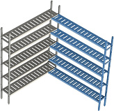 Стеллаж модульный угловой дополнительный POLAIR LOAD.ME POLY 21AL.5PP40.14C