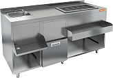 Барная станция HICOLD НБМКС-15/6БПК (без ящиков + 100 мм столешница)