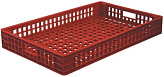Ящик для хлеба прямой перфорированный красный /1/72/ (740*460*102мм)