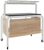 Стол нейтральный Кобор AN120 white/natural/black