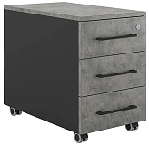 Тумба мобильная КОБОР TМ3-40/70 black/chicago