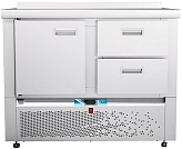 Стол холодильный среднетемпературный Abat СХС-70Н-01 (дверь, ящики 1/2) с бортом