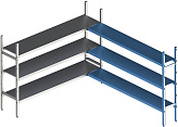 Стеллаж модульный угловой дополнительный POLAIR LOAD.ME INOX 18AL.3IN40.06C