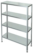 Стеллаж кухонный Марихолодмаш С-4-0,5/0,95/1,8 нерж. сталь