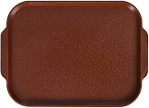Поднос Luxstahl 450х355 мм с ручками коричневый