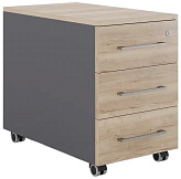 Тумба мобильная КОБОР TМ3-40/80 graphite/natural