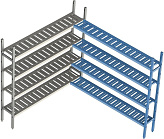 Стеллаж модульный угловой дополнительный POLAIR LOAD.ME POLY 21AL.4PP30.18C