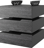 Тумба подвесная КОБОР T-3 black/wood