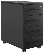 Тумба мобильная КОБОР TМ4-40/60 black/wood