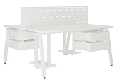 Стол офисный КОБОР A/2-140/140 white/premium