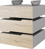 Тумба подвесная КОБОР T-3 aluminum/natural
