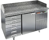 Стол для пиццы HICOLD PZ4-1GN 6R (без витрины)