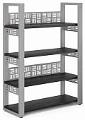 Стеллаж открытый КОБОР SO4-60/36 aluminum/wood