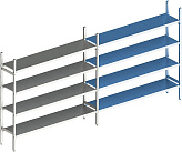 Стеллаж модульный линейный дополнительный POLAIR LOAD.ME INOX 21AL.4IN40.13Е