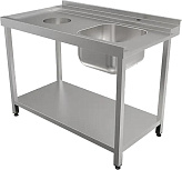 Стол для посудомоечной машины входной Кобор СПМ/4-120/70/П
