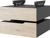 Тумба подвесная КОБОР T-2 black/natural