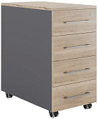 Тумба мобильная КОБОР TМ4-40/60 graphite/natural