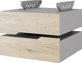 Тумба подвесная КОБОР T-2 aluminum/natural