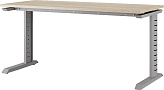 Стол офисный КОБОР L2-120/60 aluminum/natural